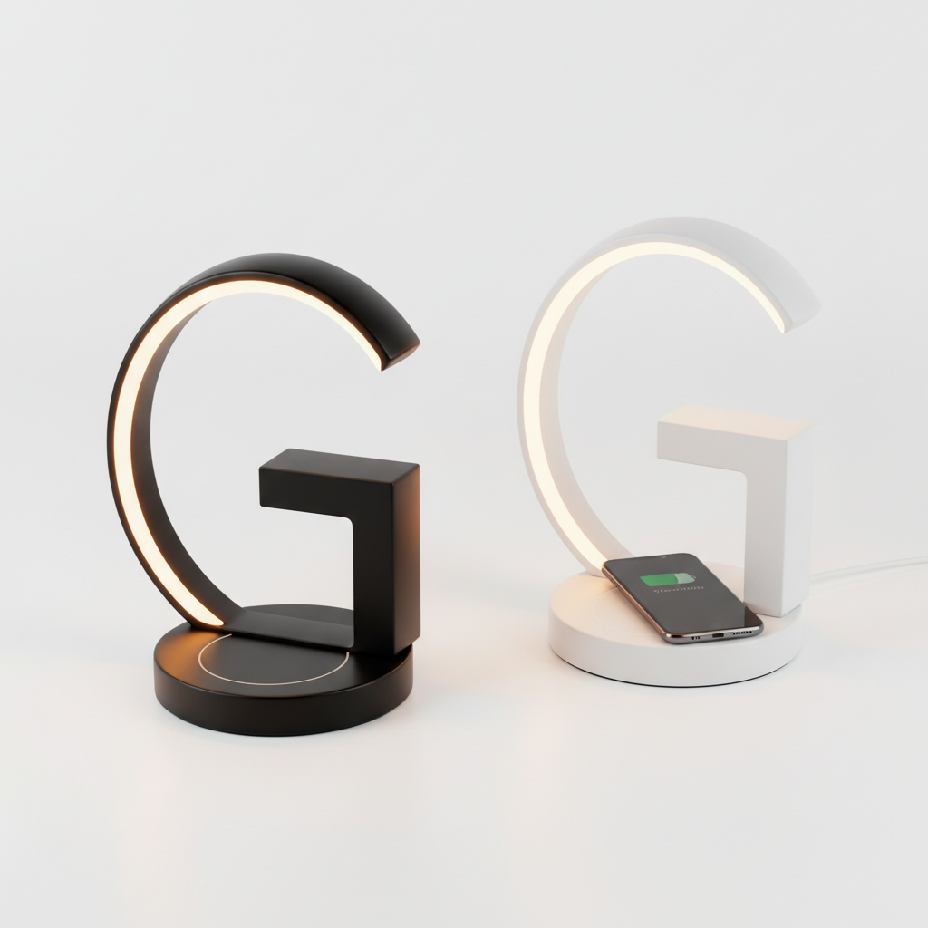 G-Shape LED Lamp with Wireless Charger
